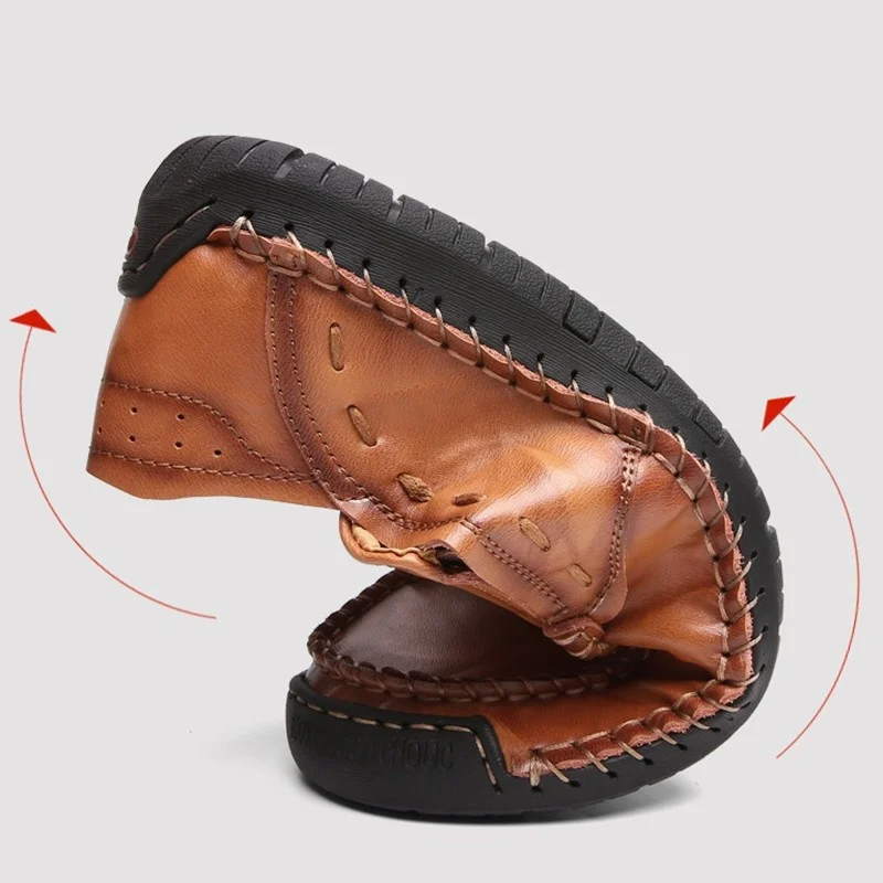 Homens Casuais Sapatos De Couro Sapatos De Tênis Ao Ar Livre Simplicidade 2022 Moda Artesanal Retro Lazer Sapatos Sapatos De Homens Sapatos Primavera