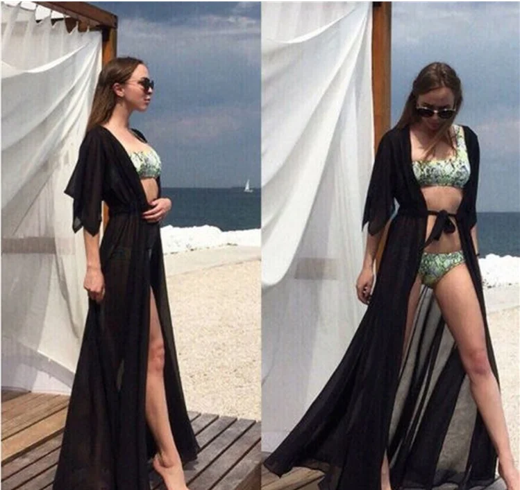 bikini sexy para mulheres Chiffon casaquinho de praia blusa protetor solar Venda Quente Melhor
