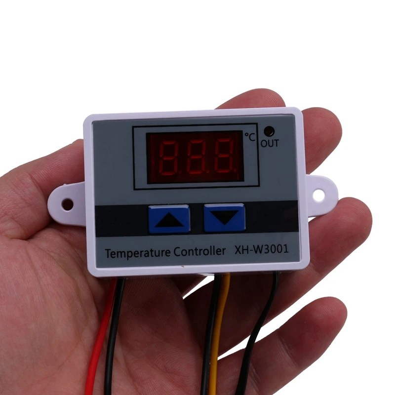 VENDA QUENTE 4X 10A AC110-220V Digital LED o Controlador de Temperatura XH-W3001 Para Incubadora de Arrefecimento Aquecimento Interruptor do Termostato NTC Senso
