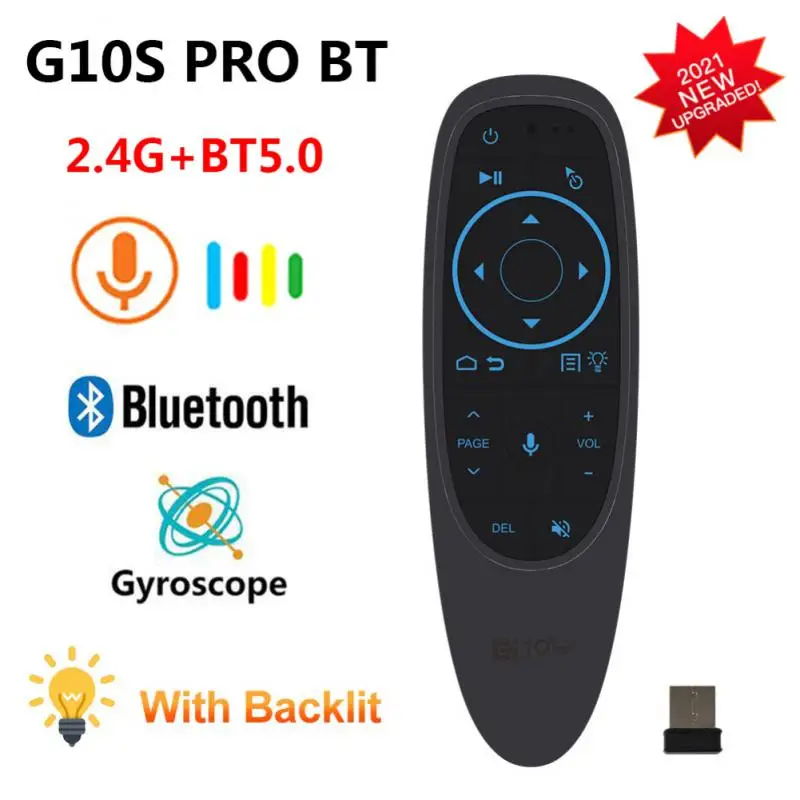 1~5PCS G10 G10S de Voz, Controle Remoto 2.4 G sem Fio Mouse Giroscópio de Aprendizado IR para a caixa de tv Android HK1 H96 X96 mini