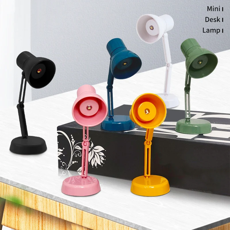 1/6 Escala de Miniatura LED dobrável portátil Lâmpada da Tabela do Modelo Criativo de Mesa Mini Lâmpada Adequado Para as Crianças brincarem Casa de Brinquedos