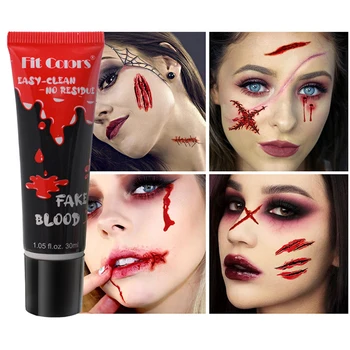 1 Peça de Rosto, Pintura Corporal Sangue Falso maquiagem de Halloween Assustador Ferida Contusões Humanos Falso Cicatrizes Maquiagem para Cosplay Fantasia de Carnaval