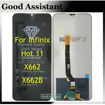 100% Testado Preto 6.6 Polegadas Para Infinix Quente 11 X662 X662B Tela LCD Touch screen Digitalizador Assembly Substituição do Painel / Quadro
