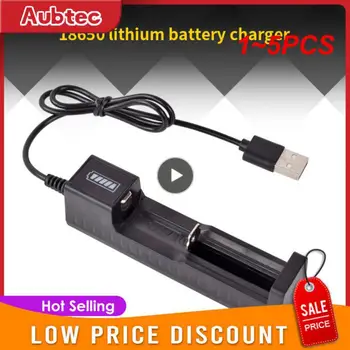 1~5PCS Universal 1 Slot de Bateria do Carregador do USB do Adaptador de LED Smart Chargering para as Baterias Recarregáveis de Li-íon 18650 bateria 26650 14500
