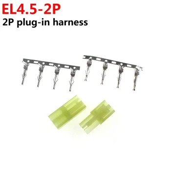 20 set Pequena EL conector 2p campo L4.5 mm C4504 plug C4503 interface do sexo masculino e feminino de borracha shell, conector
