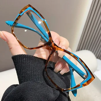 2023 Moda Fotossensíveis Luz Azul Bloqueando Computador Óculos de Marca de Luxo Designer Olho de Gato Transparente Mulheres de Óculos очки