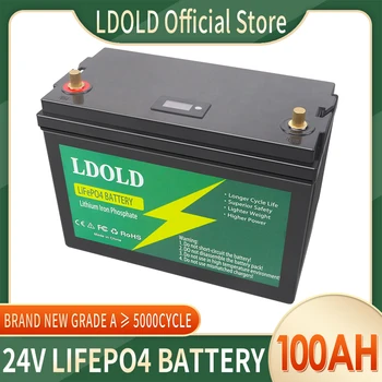 24V 100Ah LiFePO4 Fosfato do Ferro do Lítio da Bateria Built-in BMS 5000 Ciclos Para a Substituição de Mais de Energia de Backup de Armazenamento de Energia em Casa