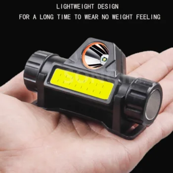 6000LM Mini Portátil xml-t6 cob Built-in Bateria de Cabeça Led lâmpada de farol de Pesca Camping Farol Lanterna de Bicicleta luz da tocha