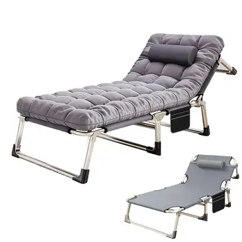 Ajustável Dobrável Cadeiras De Salão Multi Ângulo De Dormir Berço Portátil Cadeira Para Fora De Praia Camping Piscina Gramado