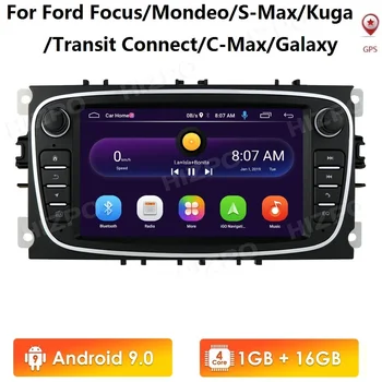 Android 10 auto-Rádio de 2 Din com GPS para FORD Focus S-MAX, Mondeo C-MAX, Galaxy 2007-2012 Multimédia Player de Vídeo DVR USB FM WIFI Sem DVD