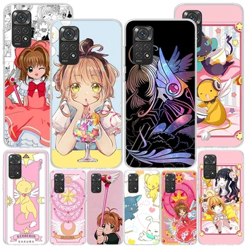 CardCaptor Sakura Animes Phnoe Caso para Xiaomi Redmi Nota 12 11 11E 11 10 10 Pro Plus 9 9S 11T 9T 8 8 7 Global Capa Exclusiva Co