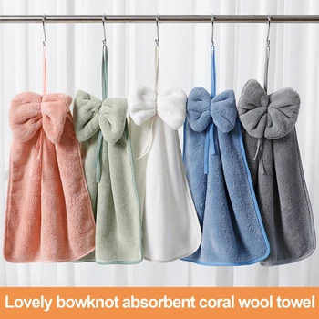 Coral de veludo toalha de mão pode travar bonito absorvente e de secagem rápida espessamento dos desenhos animados para crianças, cozinha, casa de banho toalha de mão