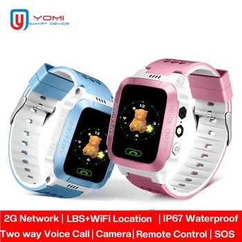 Crianças Smart Watch GSM LBS Real-time Tracker Duas vias de Voz Chamada de bate-Papo Remoto de Câmera Lanterna do Relógio do Telefone para Crianças Estudantes