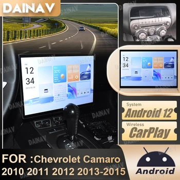 DIANAV de 14,4 Polegadas Para Chevrolet Camaro 2010-2015 Tesla Estilo auto-Rádio Qualcomm Android 12 Auto de Multimídia Carplay Tela de Toque