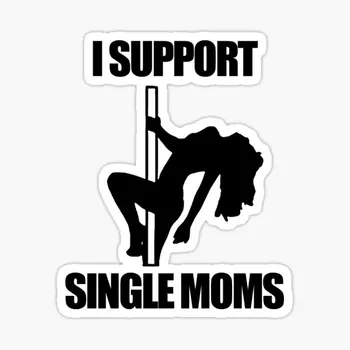 Eu Apoio a Mães solteiras 5PCS Carro Adesivos de para-choque de Decoração de Casa Bonito Art Adesivos Sala de Moto Parede Geladeira de Impressão