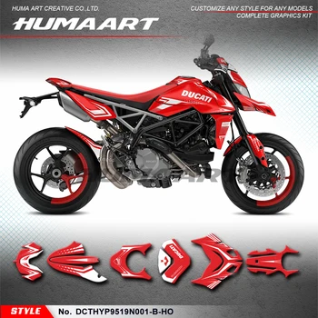 HUMAART Restyle Gráficos Adesivos de Vinil Deco Kit para a Ducati Hypermotard 950 2019 2020 2021 2022 2023