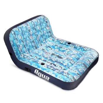 Lazer Adulto Unisex Ultra-Conforto Almofadado de Azul Piscina, Salão Flutuante para Dois
