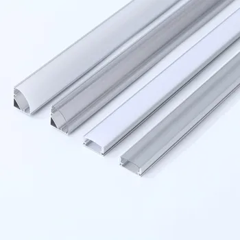 LED canal de alumínio de 0,5 m, para 3528 5630 5050 LED strip U/V forma de alumínio CONDUZIDO canal de cobertura de leite branco/tampa transparente