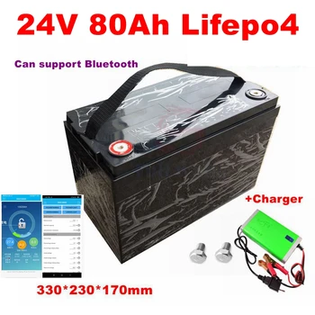 Lifepo4 24V 80Ah de Lítio, Bateria de Ciclo Profundo Para 1200W de Alimentação de Backup de Armazenamento de Energia Solar Carrinho de Golfe Scooter +10A Carregador