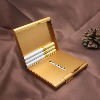 Liga de alumínio Ultra-fino Cigarro Caixa com 20 Capacidade Criativa da Pintura do Metal Titular do Cigarro para os Homens do Presente Cigaret Caso de Caixa