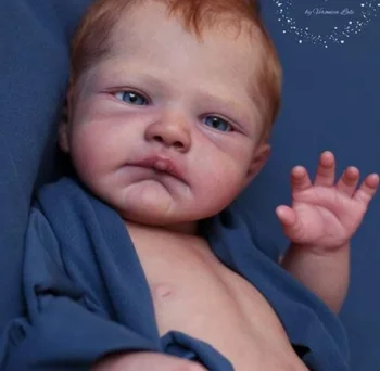 NPK 20inch Recém-nascido Bebê Boneca Reborn Kit Bebê Real de agosto Realistas Toque Suave Fresco de cor Inacabado Boneca Peças