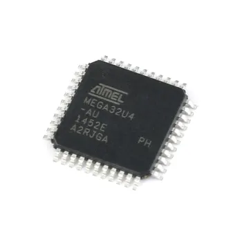 Original genuíno ATMEGAA32U4-AU chip de 8 bits do microcontrolador AVR 16K flash USB TQFP-44