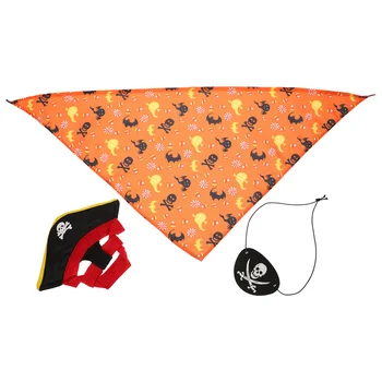 Pet, Bandana Hijab Pirata do Chapéu de Kit Decorativo Favores do Partido Trajes de Halloween Acessórios de Cosplay Gato Vestuário de DIY