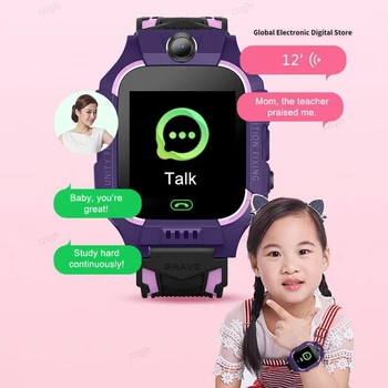 Q19 Smart Watch Chamada Mensagem de Lembrete IP67 Impermeável do Silicone da forma Lanterna Filhos assistem conduta SOS para Crianças Presente