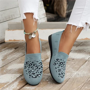 Rasa Sapatos para Mulheres de Tamanho Grande Mocassins Dedo do pé Redondo Flats Senhoras Calçados Primavera, Outono de Malha Respirável Zapatos Para Mujeres