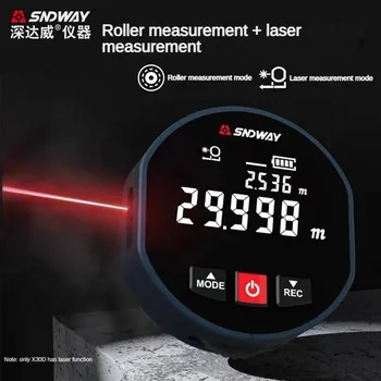 SNDWAY Rolo a Laser Rangefinder X30A X30D Laser E Rolo Duplo Modo de Medidor de Distância Trena a Laser Fita métrica Localizador de Intervalo Casa de Ferramentas