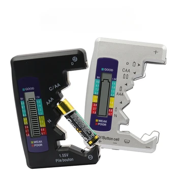Testador de bateria Display LCD AA/AAA/9V/1,5 V Pilha Botão de Verificação de Capacidade de Detector Digital de Capacitância Ferramenta de Diagnóstico