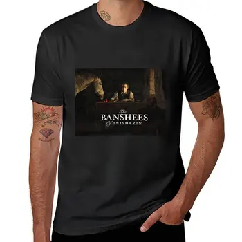 The banshees de inisherin cartaz do filme T-Shirt gato camisas de manga Curta camiseta de verão, tops, t-shirt para homens