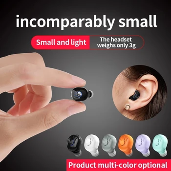 TWS Único sem Fio de Fone de ouvido Invisível Fone de ouvido Bluetooth Mini na Orelha Fones de ouvido com Microfone 18D Qualidade de Som do Fone de ouvido 20H Tempo de Música