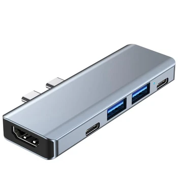 USB Tipo C Hub Compatível com o MST 4K USB C HUB Estação de Encaixe Adequado Para Pro Ar Apple Adaptador de Computador